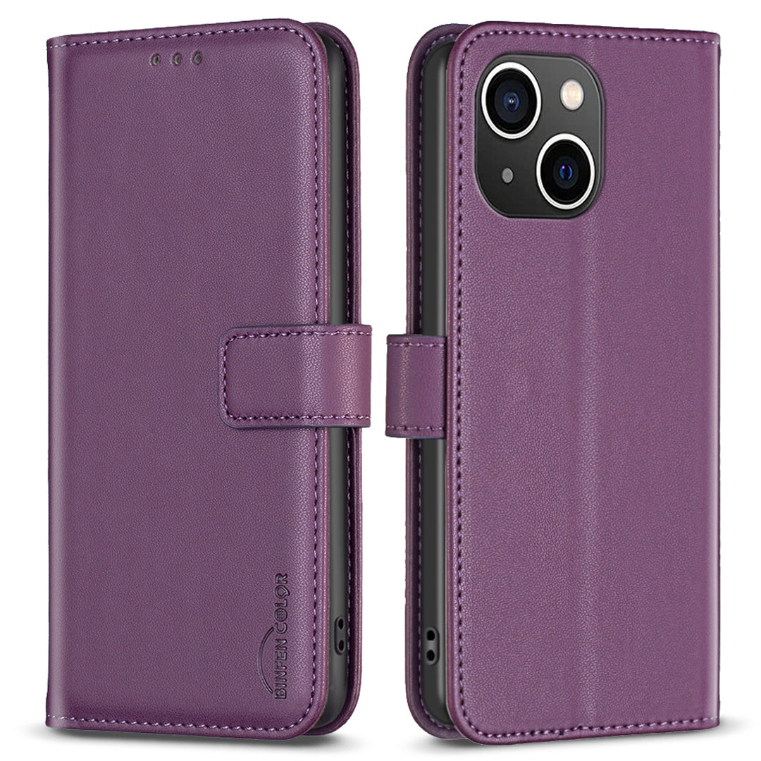BINFEN COLOR BF17 For iPhone 13 14 Anti-Scratch Wallet Leather Phone Cover Stand Magnetic Closure Phone Case BINFEN COLOR BF17 For iPhone 13 14 Anti-Scratch Wallet Leather Phone Cover Stand Magnetic Closure Phone Case
